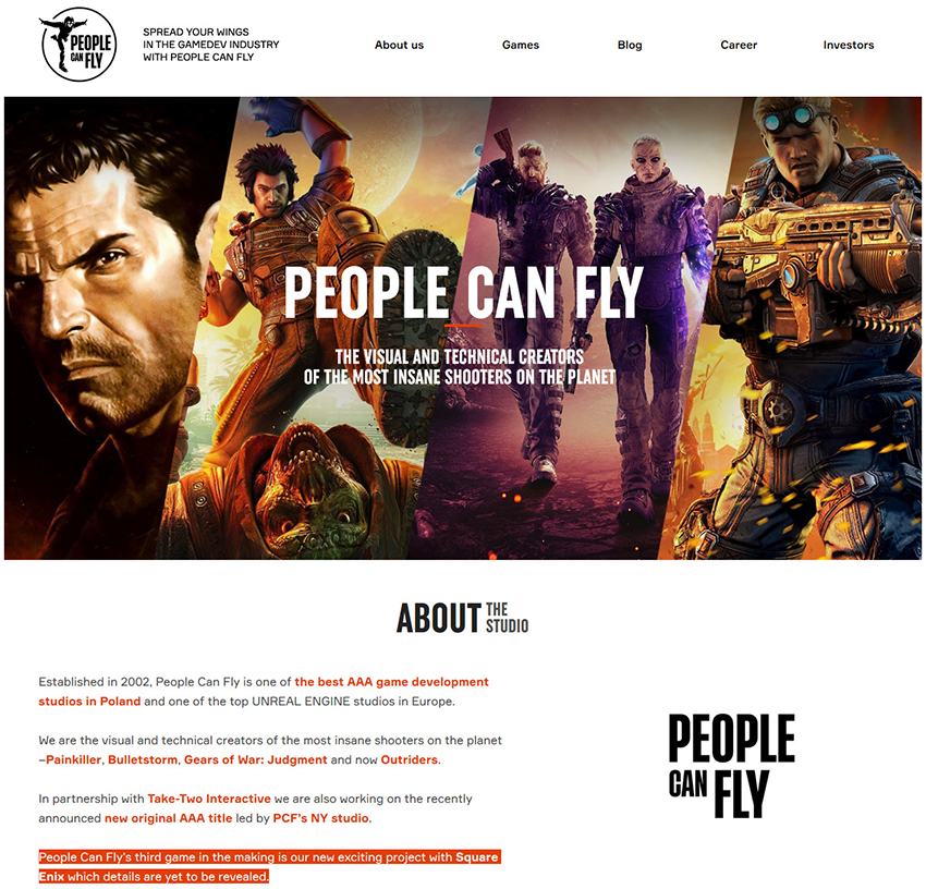 All Games Delta People Can Fly partnering with Square Enix for their